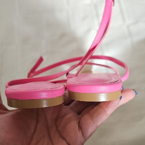 Express Pink and Gold Women's Sandals - Picture 8 of 16